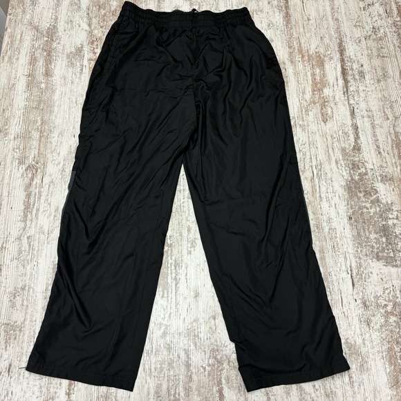 STARTER Pants - Vintage Starter Track Pants Mens‎ Large Black Embroidered Logo Ankle Zip Y2K